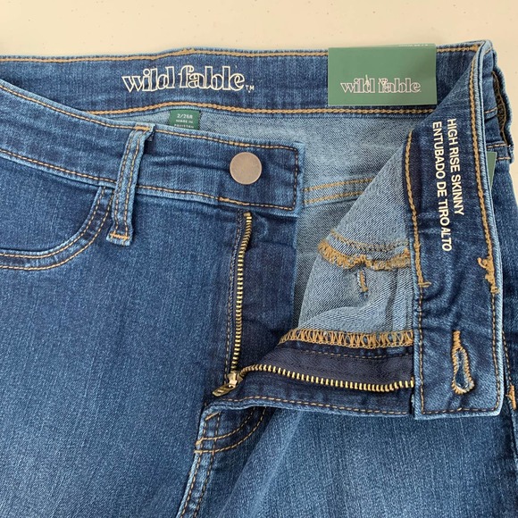 Wild Fable High Rise Skinny Jeans Size 2 / 26 Stretch Denim Size Medium Wash - Picture 9 of 10